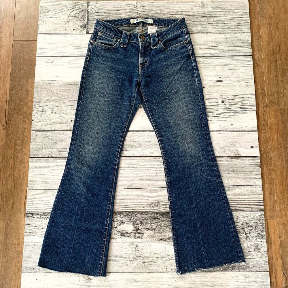 Gap Vintage Y2K Low Rise Dark Wash Denim Flare Jeans